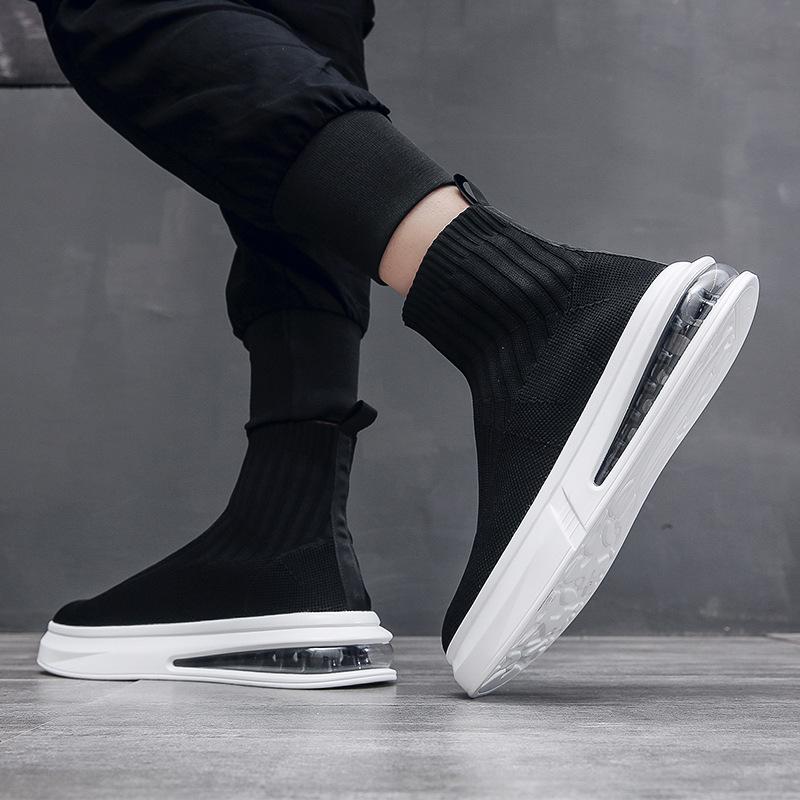 Men's Shoes Breathable Fly-woven Shoes Cloth Shoes Spring and Autumn Socks Shoes Casual Trendy Shoes Fashion Wenzhou Shoes Shake Fast Live Stream