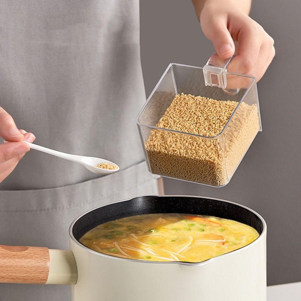 Sealed Wall-Mounted Seasoning Box Plastic Spice Container Practical Spice Dispenser  for Home