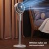 Standing Fan 180 Degree Manual Vertical Oscillating Fan Quiet Floor Fan with Remote Adjustable Height 5 Speeds 8H Timer for Home Bedroom