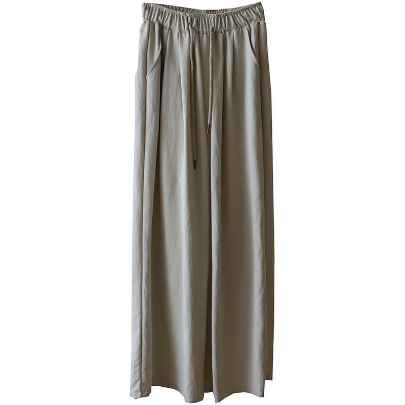 [Bi Zheng] 2025 Early Spring Women's Korean Style Loose Wide-Leg Elastic Waist Casual Pants