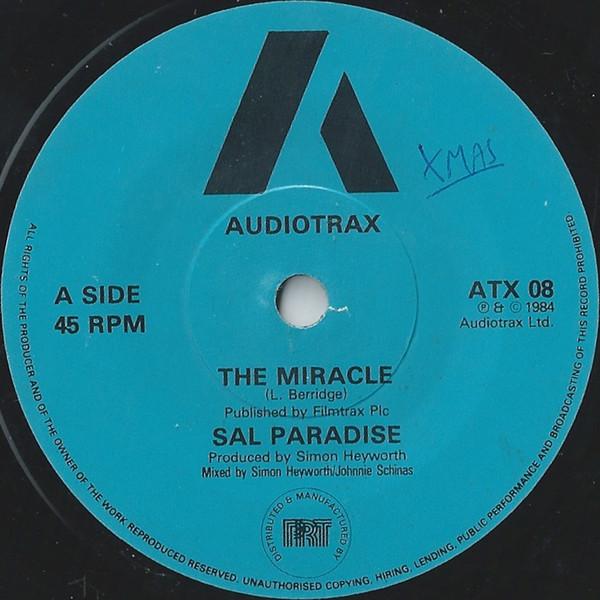 

7-дюймовая пластинка SAL PARADISE The Miracle ATX08 Audiotrax 1984 UK Pop Б/у