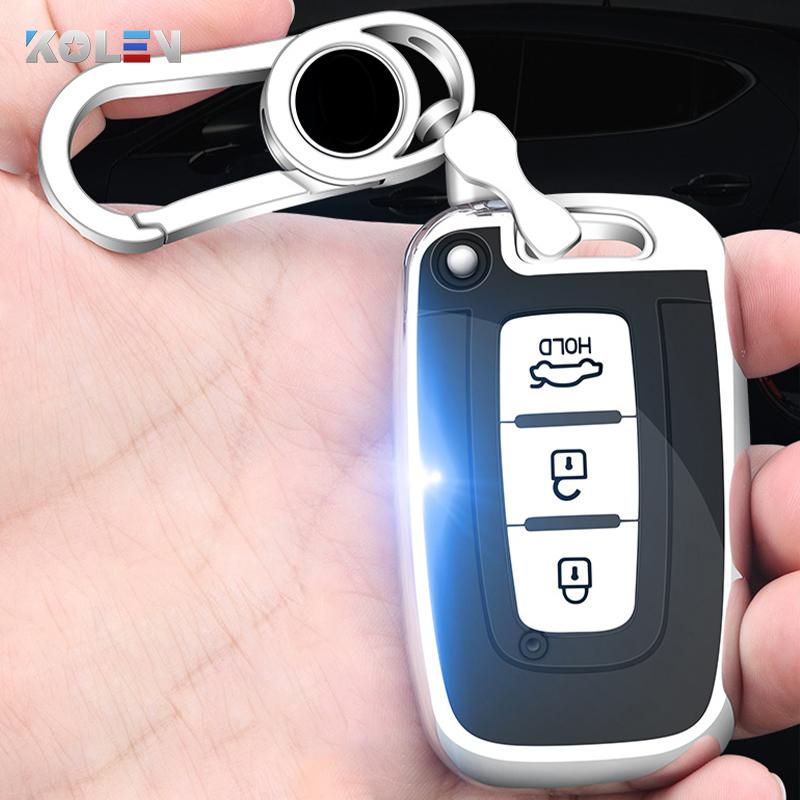 Soft Tpu Auto Smart Key Fob Cover Case Housing Fit For Hyundai Solaris Hb20 I30 Veloster Sr Ix35 Elantra Accent Fit For Kia Rio Sportage K2 K3