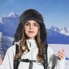 Gorro de ciclismo para mujer, cálido, con protección para las orejas, para exteriores, resistente al frío, de piel sintética, estilo aviador, bonito y dulce gorro Lei Feng