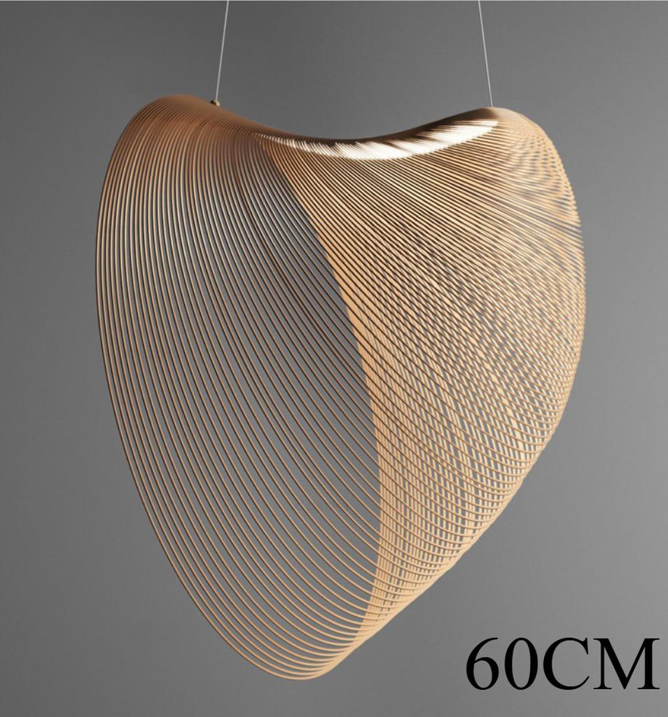 Modern Wood Chandelier Japanese Wabi-sabi Style Italian Design Lamp Living Dining Room Decorative Art Pendant Light