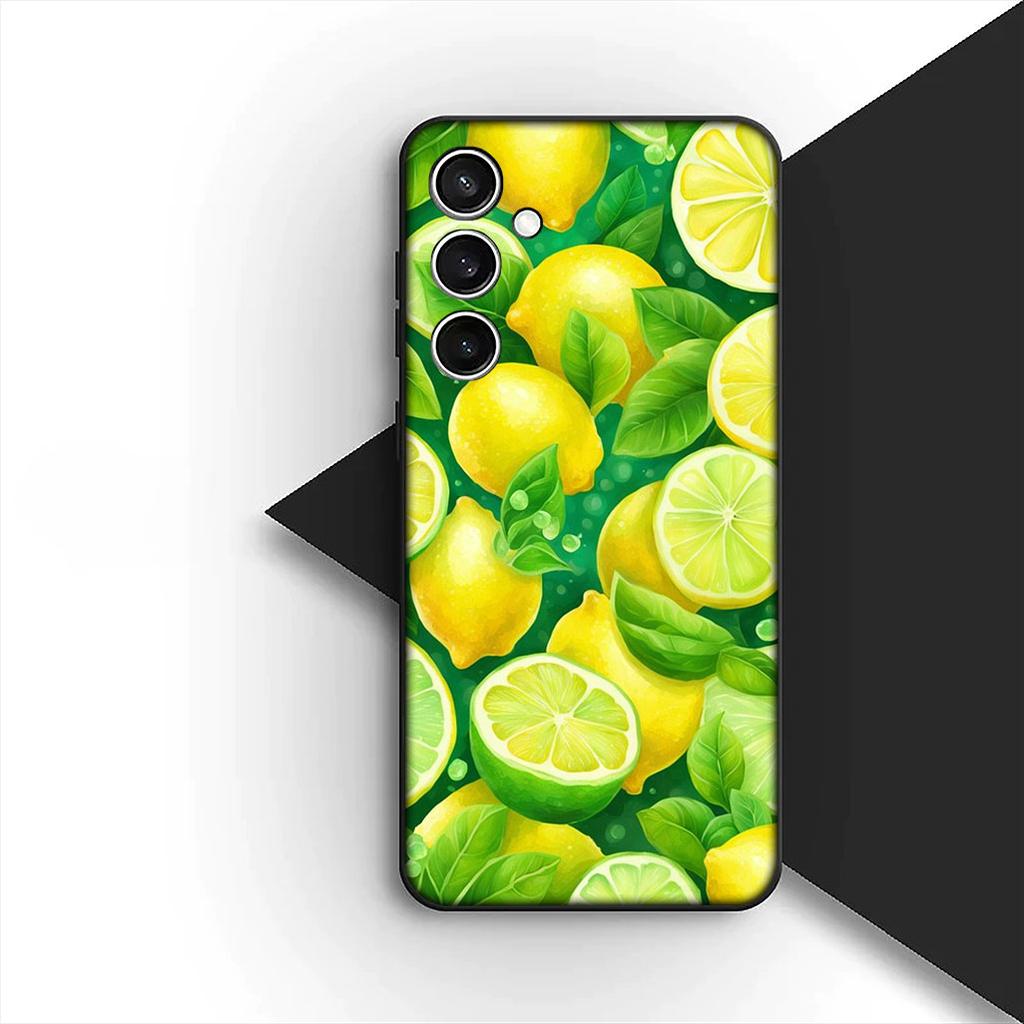 Cover for Samsung Galaxy A35 A36 A55 A26 A05 A06 A14 A50 A51 A53 A54 A12 A13 A23 Phone Case Mediterranean Lemon fruit Summer