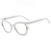 Pearl Decorative Cat Eye Reading Glasses Rainbow Gradient Candy Color Luxury Eyewear Frame High Quality Purple Vintage