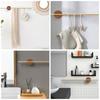 Ziyue Bathroom Towel Bar with Sliding Pole, Space-Saving, Stylish Towel Rack, Natural Wood, Aluminum Alloy (Gold-40cm)