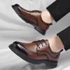 Office commuting tide one piece leather shoes leather shoes business dress 2025 Wenzhou British style men's shoes casual fashion 2025