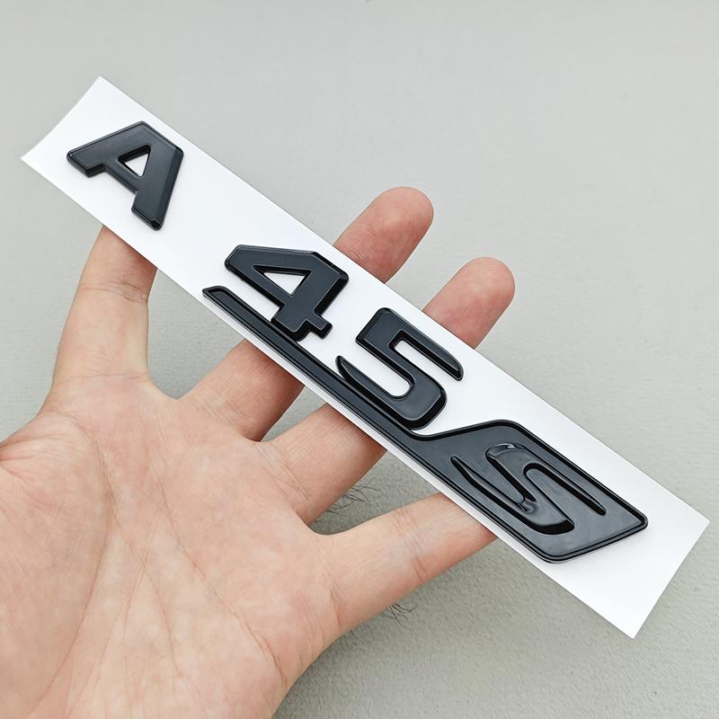 

3D ABS Chrome Car Letters Logo A45 A45 S TURBO 4MATIC Stickers Rear Trunk Emblem Badge For Mercedes Benz AMG A45 A45S W177 W176