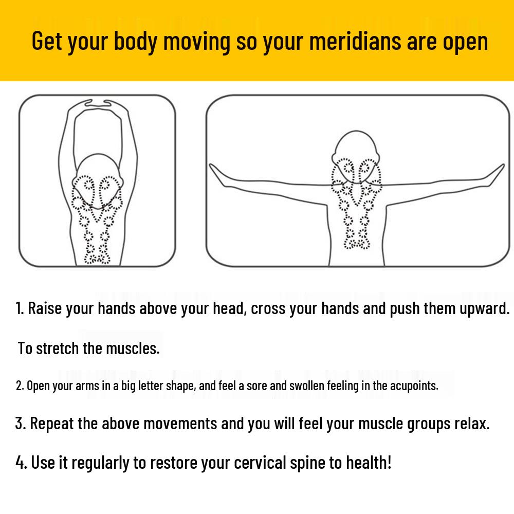 EVA Cervical Spine & Neck Massage Pillow with Lumbar Support