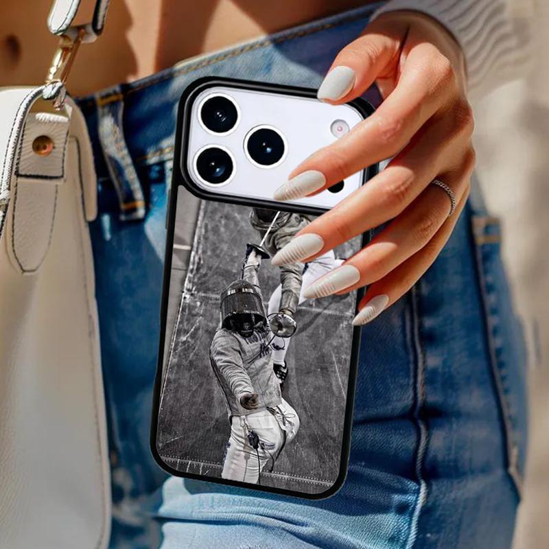 Fencing Sport Phone Case For iPhone 17 Air 14 15 13 12 Max Cover For Apple 14 15 16 16e 11 Pro Max Plus Coque