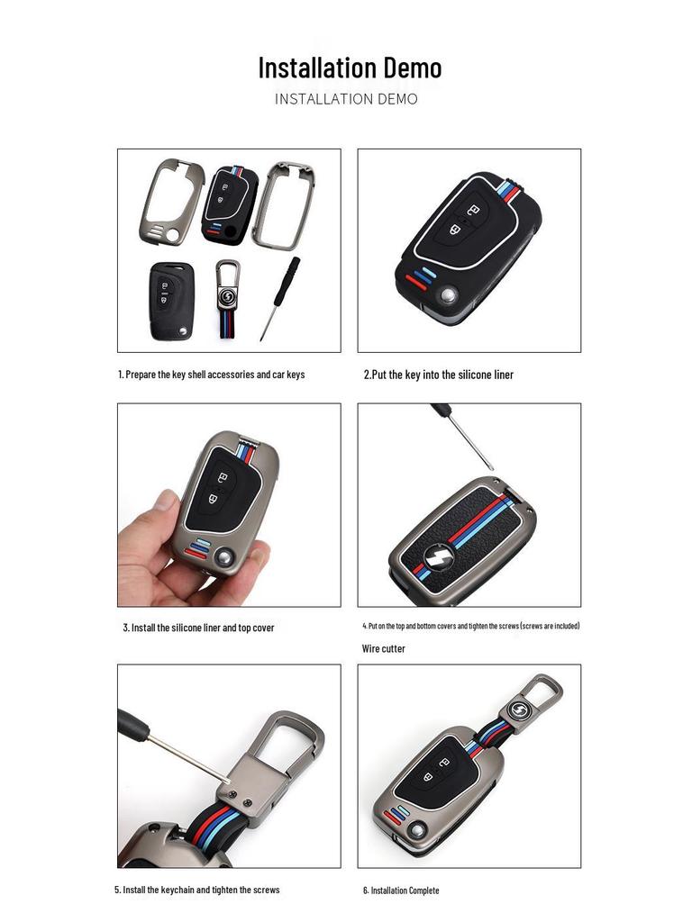 20 Shaanqi Delong X5000 Tractor Key Cases: K5000 Heavy Truck Metal Shell with Buckle