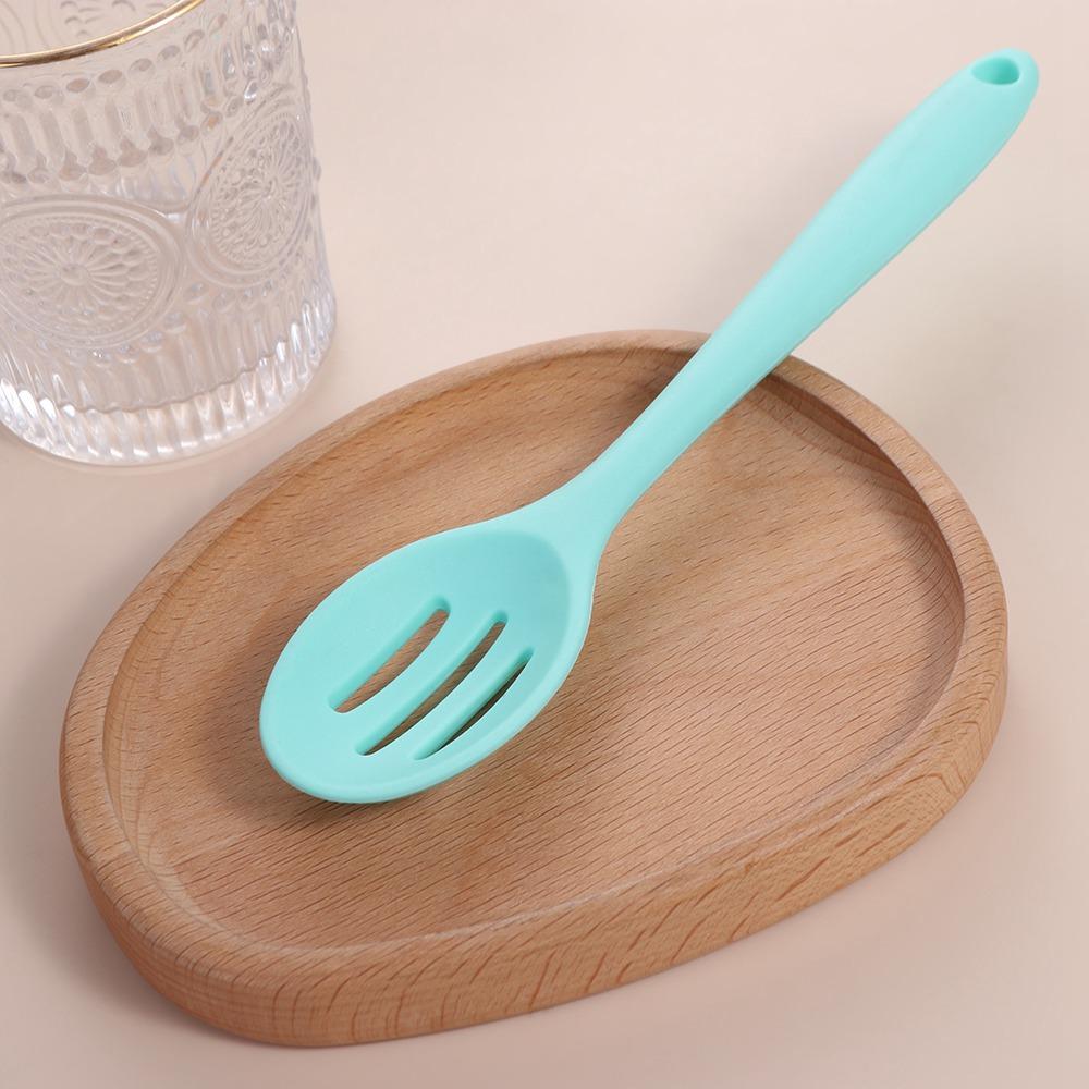 Baking Heat Resistant Silicone Kitchenware Non-stick Cooking Tools Slotted Spoon Cookware Utensils