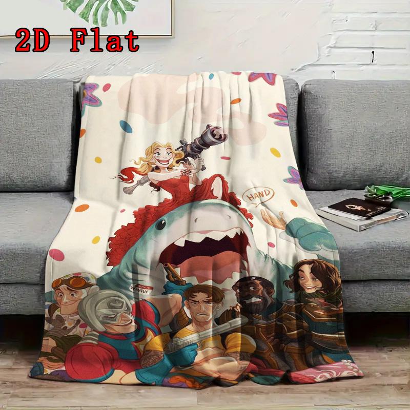 Anime Characters 2D Flat Pattern Flannel Blanket High quality All Seasons Warmth and Comfort Perfect for Christmas Gifts.PMT0914301