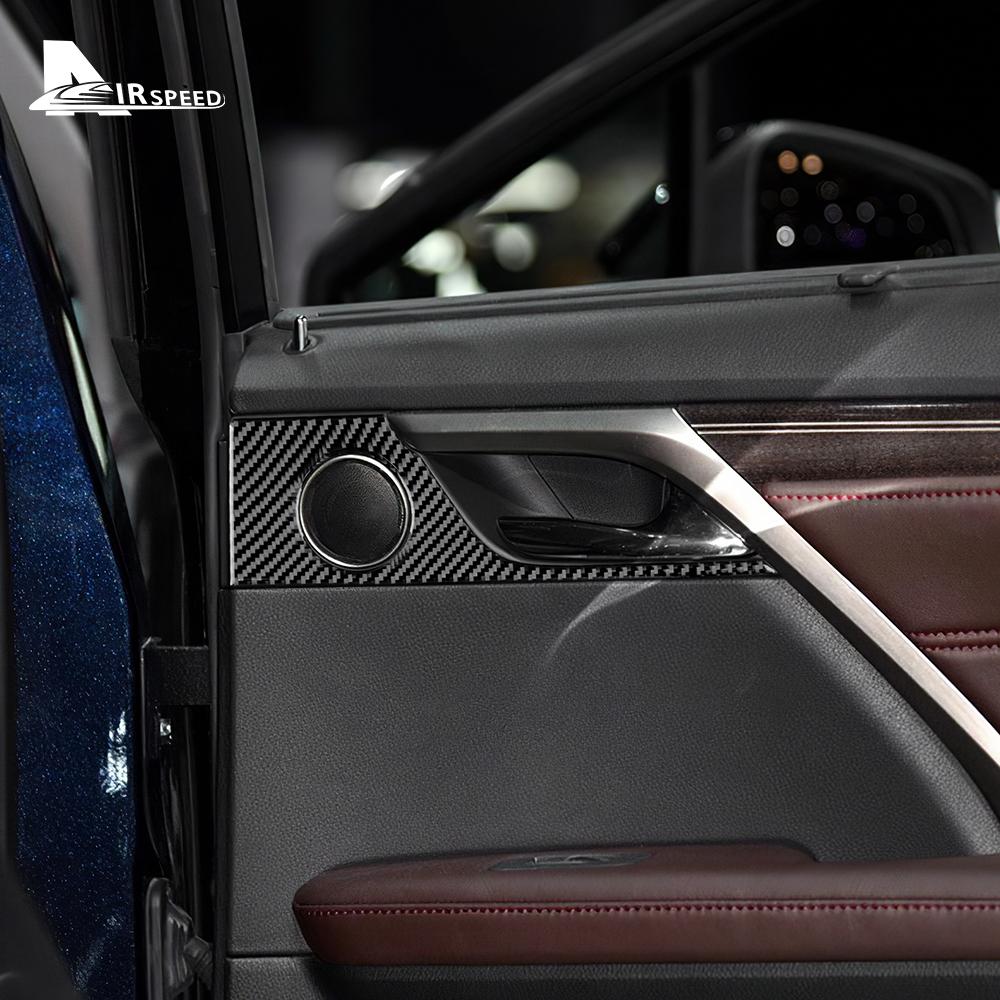 Real Carbon Fiber Sticker For Lexus RX350 RXH450 2016- Car Inside Rear Door Handle Interior Trim Styling