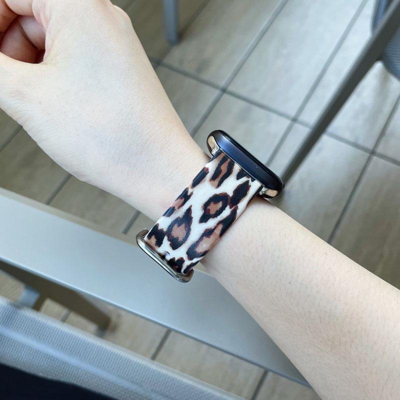 

Ремешок с леопардовым принтом для Apple Watch iWatch 3,4,5,6 — мягкий, стильный ремешок для женского поколения 38/40/42/44 мм. Apple 42/44MM