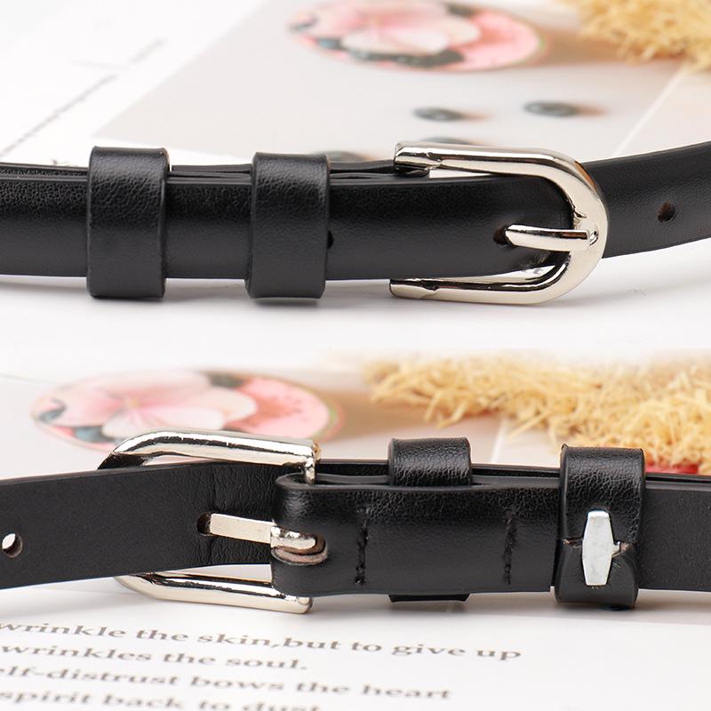 Korean Style Fashionable Women's Thin Belt with Alloy Pin Buckle - Perfect for Skirts and Small Suits
