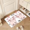 1PC Kiss Me Piggy Pattern Kitchen Rug Non-Slip Door Mat Pop Design Bathroom Rug Bath Mat Carpet for Home Sink Laundry Ecoreeree