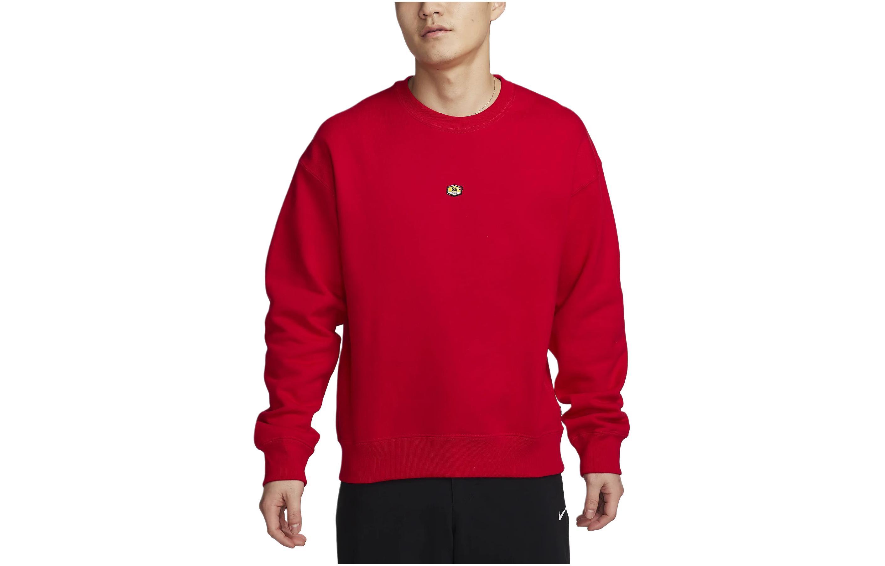 Nike Sweatshirts Men s Red Crew Neck Moderate Regular FN2550-657 XXL