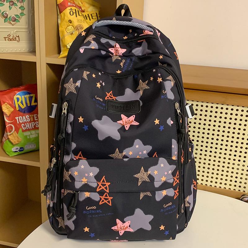 Schoolbag Children Elementary School Girls Junior High School Students College Students Large Capacity Star Backpack