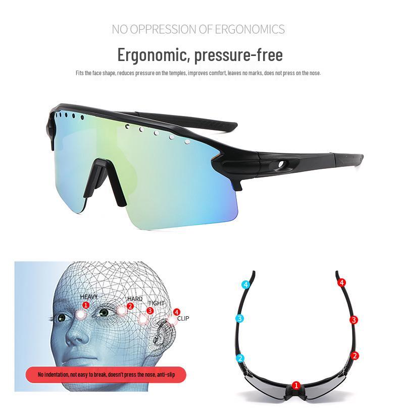 Full-Face Cycling Goggles: Colorful Sunglasses for Hiking, Biking, Men & Women, Wind & Sand Eye Protection