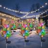 1/2/4PCS Color Solar Christmas pine tree lamp Christmas garden floor lamp suitable for garden passages and Christmas decoration