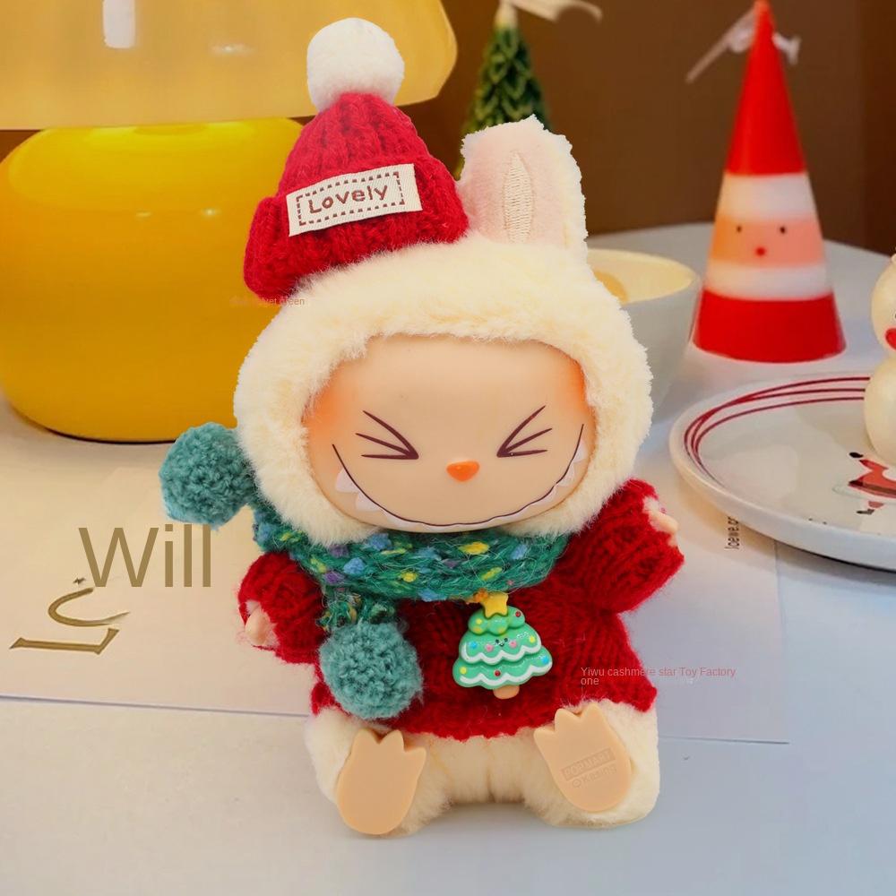[Only Clothes] Christmas Sweater Hat Set Cartoon Vinyl Doll with Pendant Gift Plush Toy by Spot for LBB