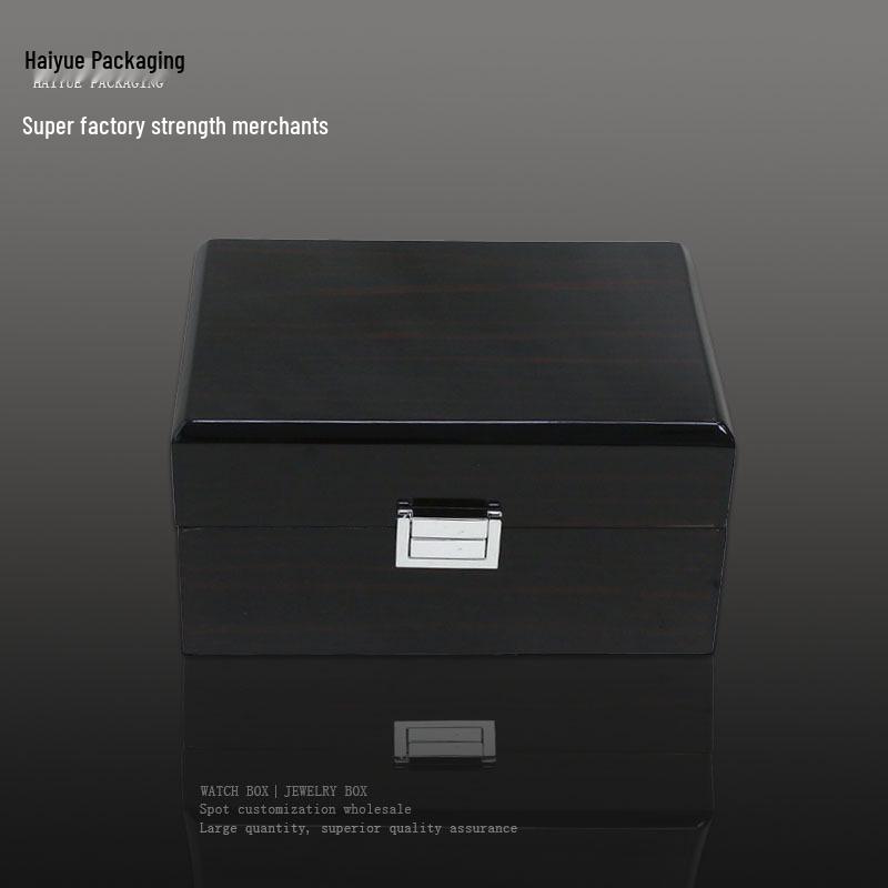 High-Gloss Wooden Watch and Jewelry Display Box with Piano Finish