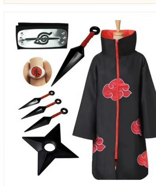 Manteau Akatsuki d'Uchiha Itachi - Produit Dérivé de l'Anime Naruto