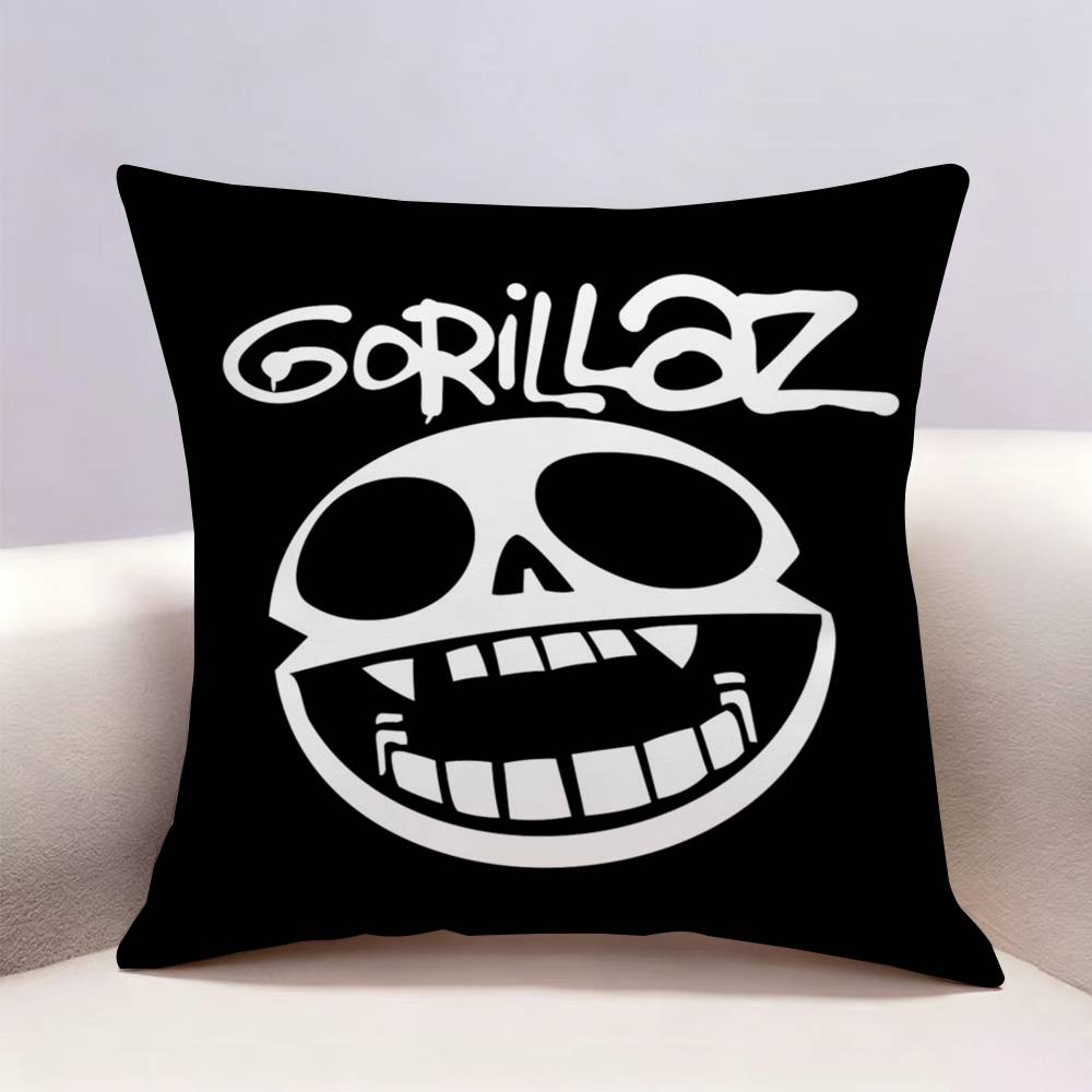 GGorillaz Band  Doublesided print Pillow Case for Sofa Living Room Home office Decor Protective Cover