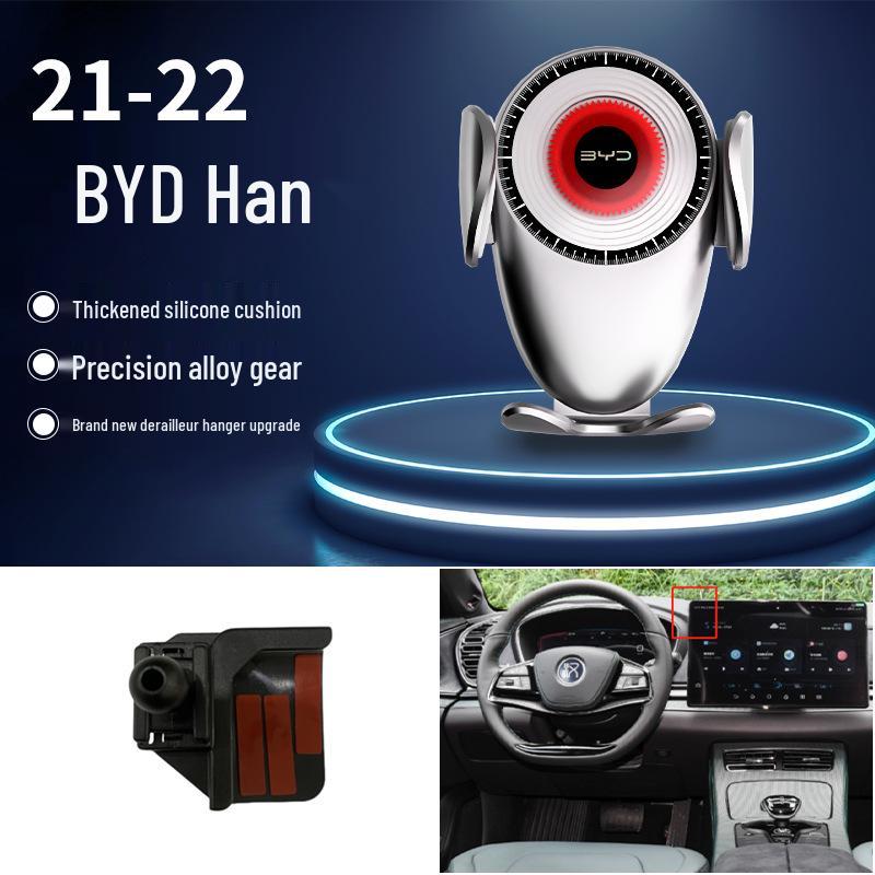Compatible Gravity Car Phone Holder for BYD S6/S7/Song Pro/Han EV/Qin Navigation Systems