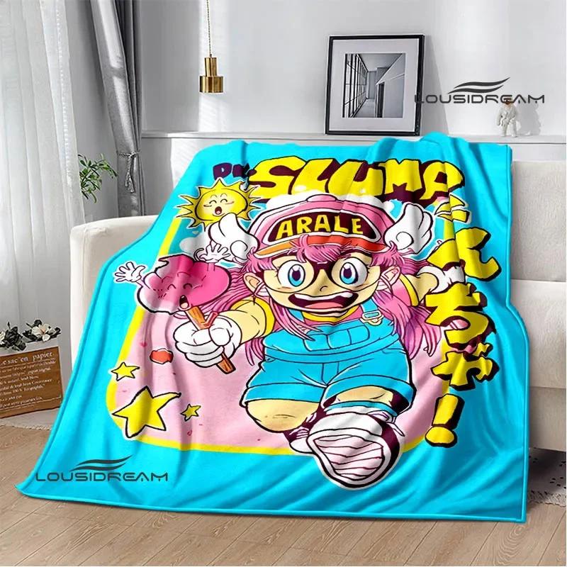Doctor Slump Cartoon Printed Blankets Flange Warm Blanket Soft and Comfortable Blanket Picnic Blankets Bed Linings Birthday Gift