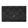 Coach 10 Five Ring Logo Print Snap Closure Coated Canvas Key Pouch Men accessories Black CAR00-QBMI5