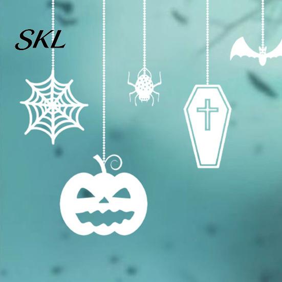 Halloween Window Cling Static Clings, Removable Ghost Pumpkin Bat Spider Web Stickers, No Residue Decor Self-Adhesive Glass Decor, Holiday Decals for