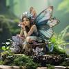 Forests Acrylic Plant Decoration Stake With Elegant Wing Home Garden Ornaments For Birthdays Gifts