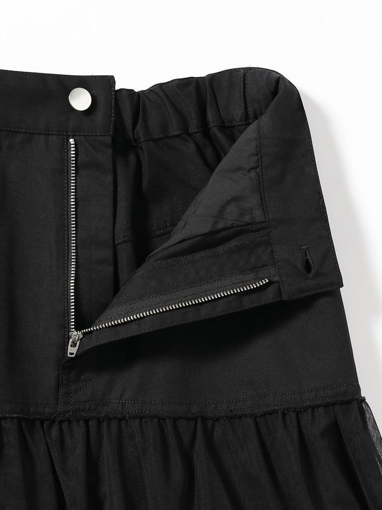 Ray Beams Women's Tulle Tiered Skirt, Black 1