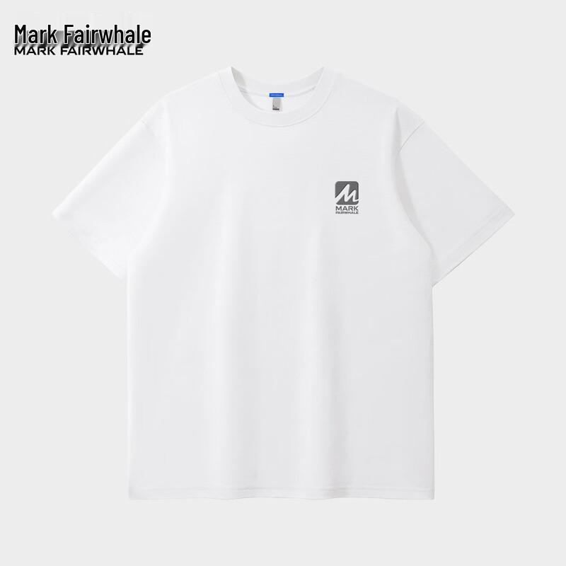 MARK FAIRWHALE Men's 2025 Summer Heavyweight Pure Cotton Loose Fit Short-Sleeve T-Shirt