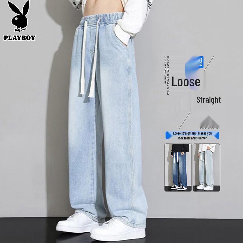 PLAYBOY Men s Straight Leg Loose Fit Jeans 2XL