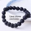 1pc Beaded Bracelet Lovers 0.32in/8mm Natural Stone Beads Men's Black Onyx Lava Tiger Eye For Women/Men Jewelry