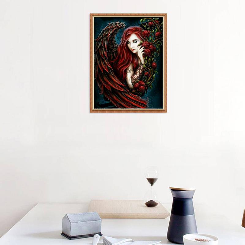 5D DIY Diamond Painting "Woman Flower" Embroidery Cross Stitch 3D Home Decor
