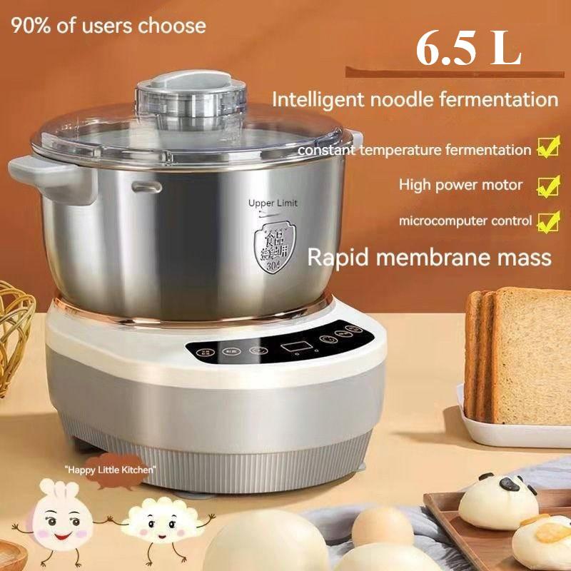 6.5L Automatic Kneading Electric Noodle Making, Fermentation, Awakening Chef Machine Dough Mixer Electric Kneading Machine Flour Mixer for Baking