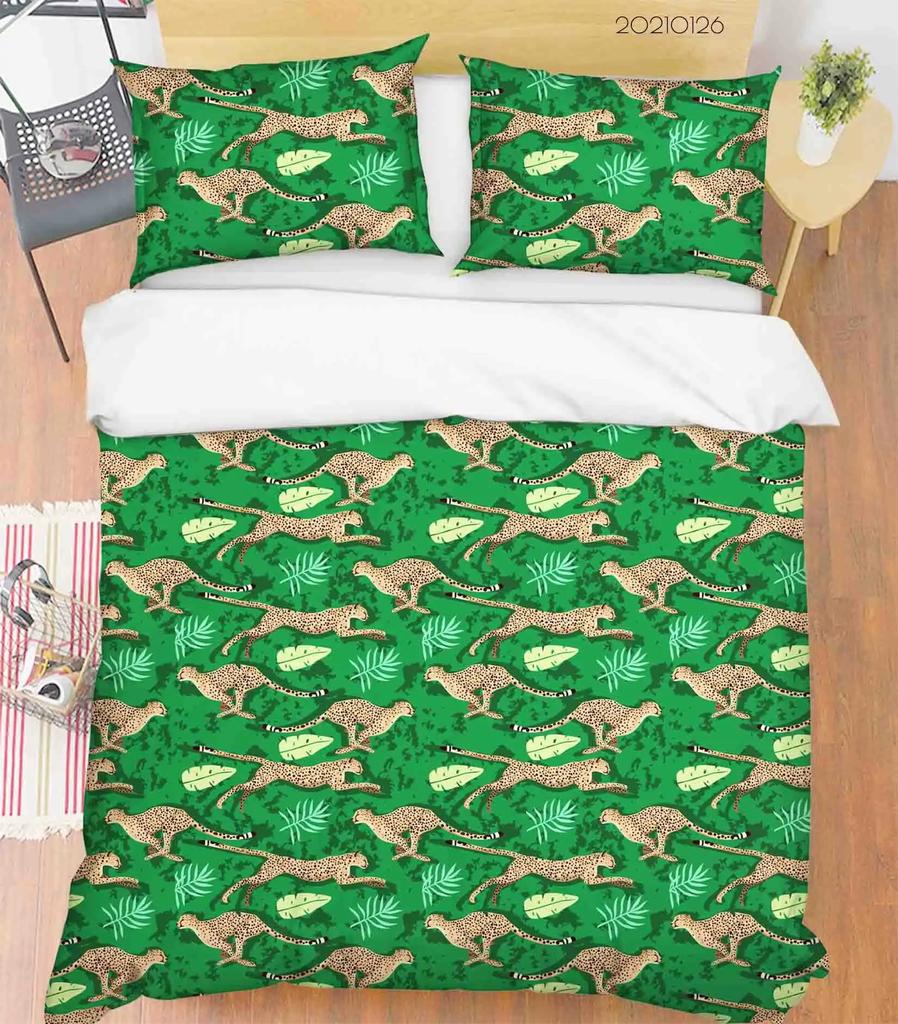 St. Patrick'S Day King Queen Bedding Set Lucky Shamrocks Duvet Cover Irish Clover Celebration Day Party Polyester Quilt Cover