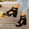 Plus-size Open-toe Platform Fish-mouth Sandals for Women, New High-heeled Shoes Devotion