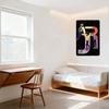 Vibrant Retro Cartoon A RJ Letters with 3 Men Metal Tin Sign Wall Decor for Bar Cafe Home Art Gift, Stylized Star Sparkles Backg