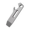 Small Metal Pry Tool for Pocket Carry, Flat Pry End Utility Piece with Open Slot and Bottle Opener for Repair Use, Travel Use and Package Opening