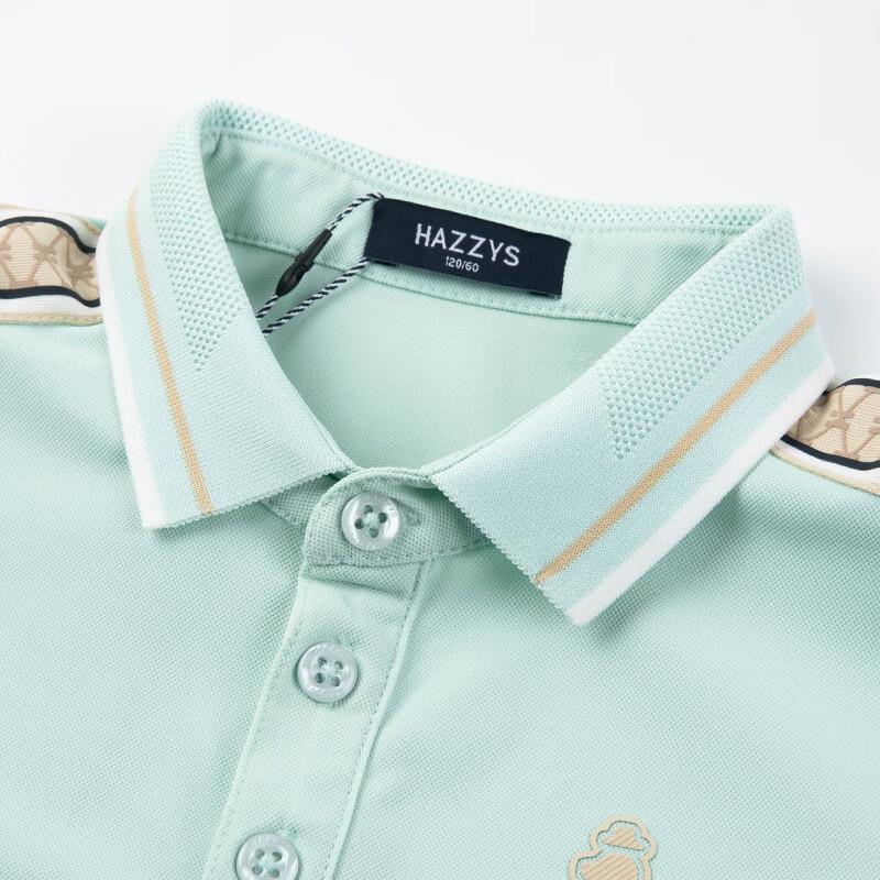 HAZZYS Boys' Lightweight Color-block Short Sleeve Polo Shirt