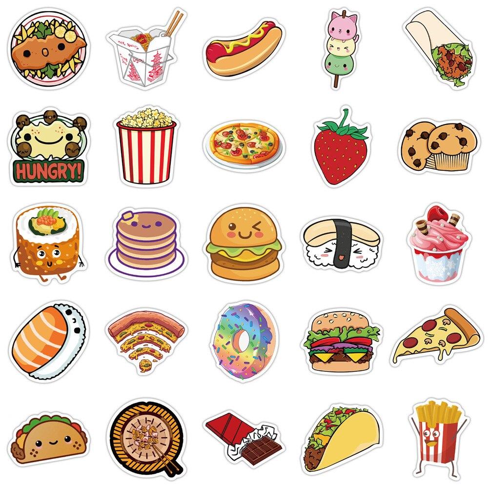 buy 50pcs delicious food stickers vsco waterproof vinyl stickers for kids laptop phone toy computer motorcycle decals at affordable prices free shipping real reviews with photos joom