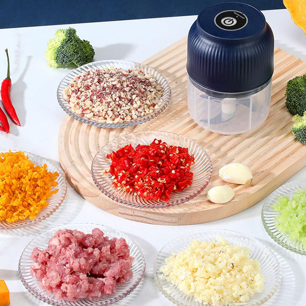 Tritacarne Elettrico per Aglio Schiacciapatate per Verdure Pressa 300ml Tritaverdure Schiacciapatate Macchina Tritaglio Aglio Strumento per Tritare il Cibo