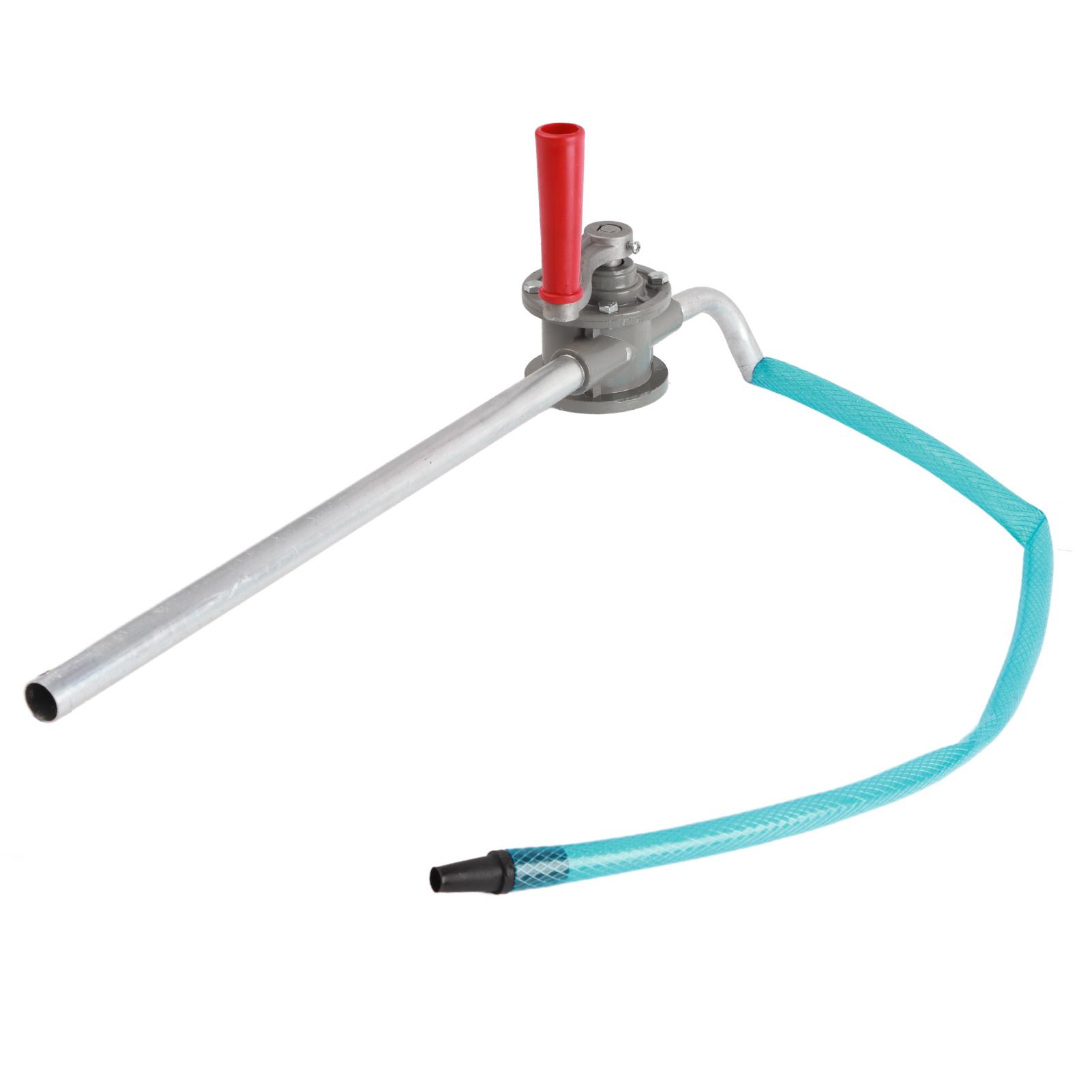 Hand Transfer Pump Oil Hand Pump Rotary Pump 5L Clockwise Rotation Strong Sealing Portable Manual Oil Pump for Gasoline Kerosene серебряный