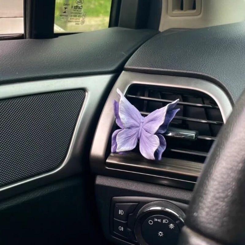 

Butterfly Car Air Conditioning Vent Aroma Diffuser Decoration Ornament Exquisite Flower Fragrance Diffuser Stone Car Interior Accessory Purple and White Classic Butterfly Other notes